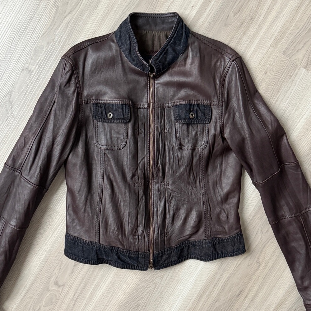 Giorgio Armani Jeans Calf Leather Vest